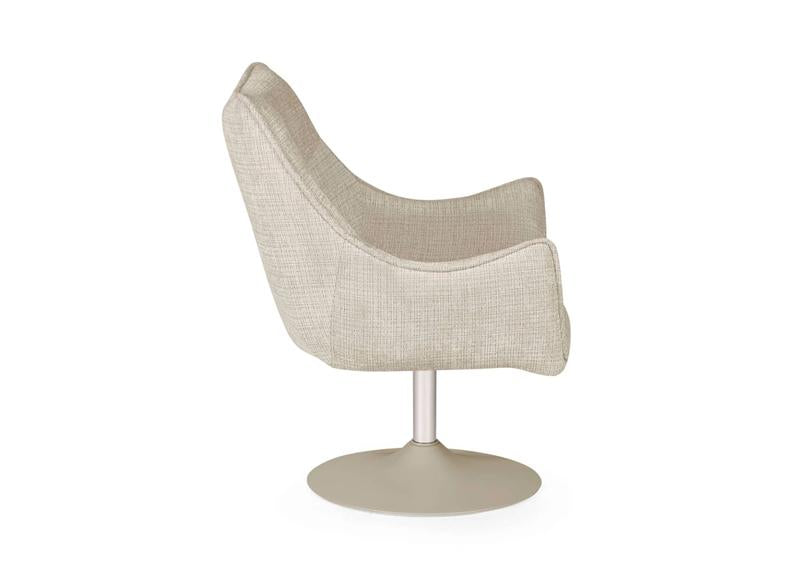Caspian Chenille Fabric Swivel Chair