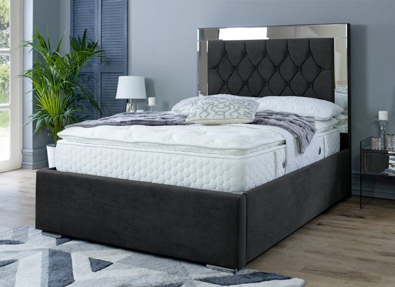 Chesterfield Black Naples Fabric Bed