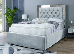 Chesterfield Silver Naples Fabric Bed