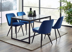 Chicago Table W/Burgess Blue Chairs - 1