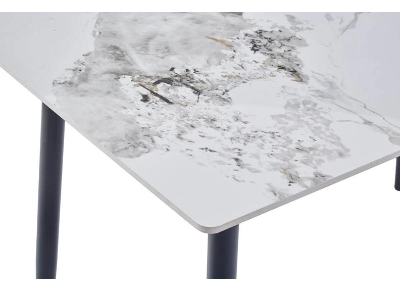 Cody White Rectangular Dining Tables - White Stone Effect Tops (Pre-Order Only)