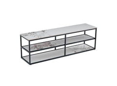 Cody Black TV Units - Black Stone Effect Tops