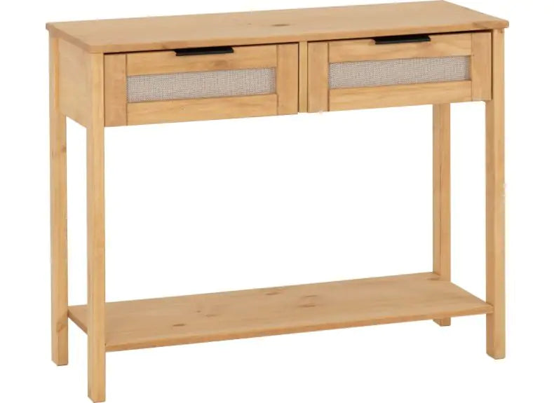 Corona Pine Rattan Console Table - 1