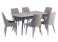 Covelo Table With Rimini Grey Dining Chairs
