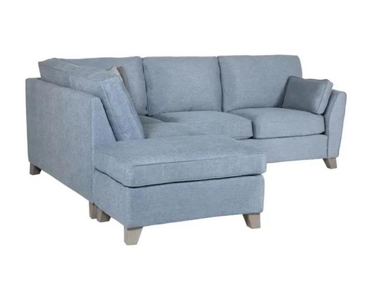 Cantrell Blue Corner Sofa - Left Hand - c/o