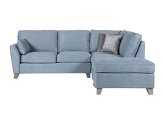 Cantrell Blue Corner Sofa - Right Hand - c/o