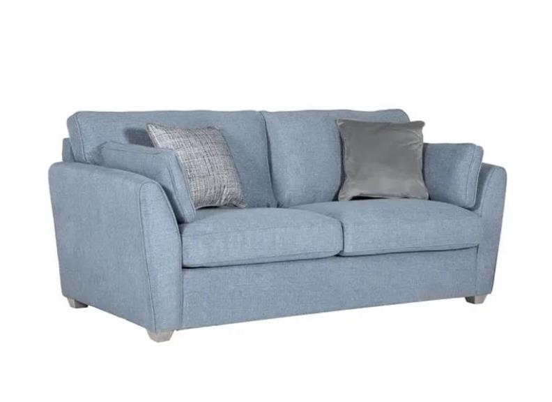 Cantrell Blue Three Seat Sofa - 1