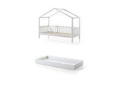 Dallas White MH Bed W/Balcony and Under Bed