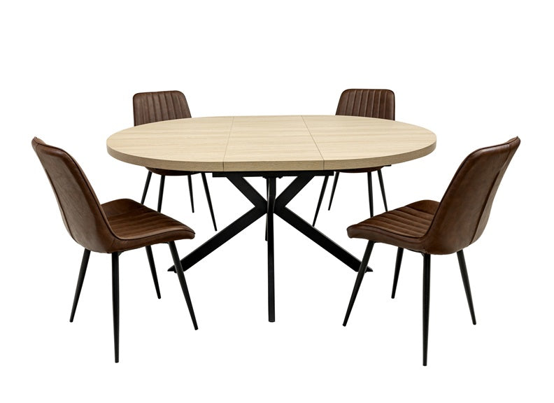Dalton Round Dining Tables W/Light Oak Top