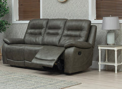 Dane Hunter Green Fabric 3RR Manual Recliner Sofa – Luxury Reclining Fabric Sofa