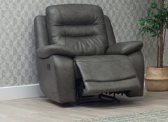 Dane Hunter Green Fabric Manual Recliner Armchair – Luxury Reclining Fabric Armchair