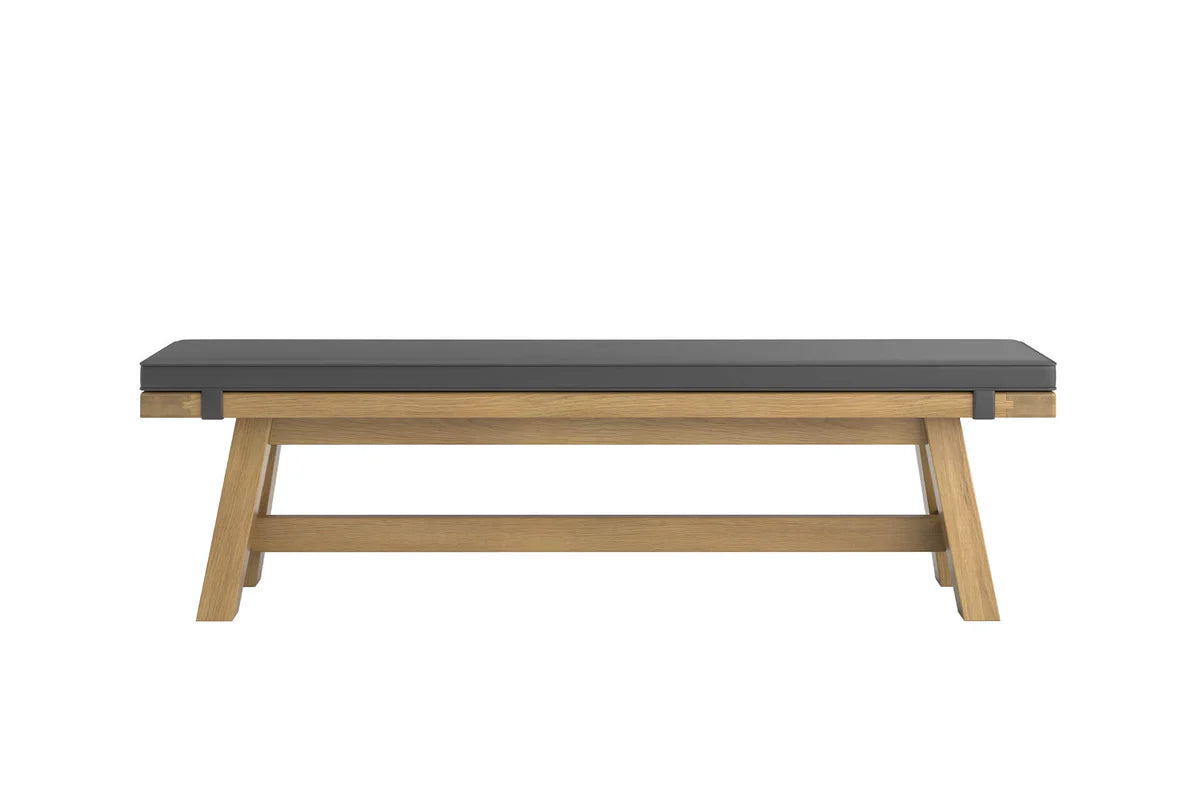 Delaney Oak Bench - front