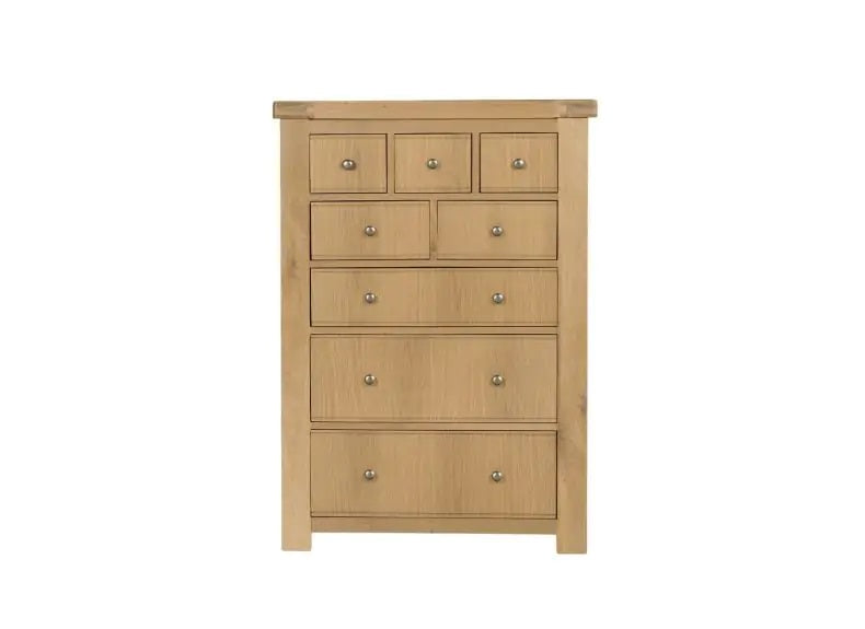 Delaney Oak Eight Drawer Bedroom Chest