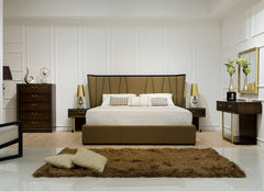 Dubai Locker W/Dark Walnut Finish | Modern Bedside Storage