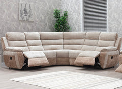 Durban Fabric Modular Sectional Sofas with Dual-Tone Upholstery & Optional Power Recline & Console