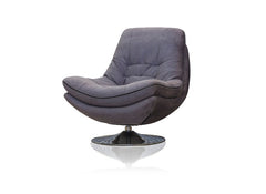 Emilio Grey Swivel Chair W/Optional Footstool