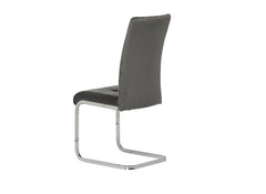 Florence Velvet Grey Chair - rear
