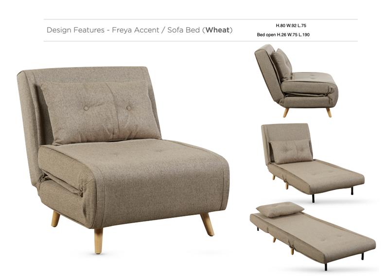 Freya Wheat Sofa Bed - 1
