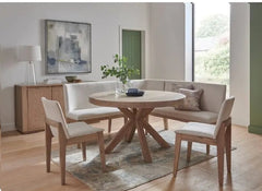 Falun Round Dining Table W/Chairs & Corner Bench