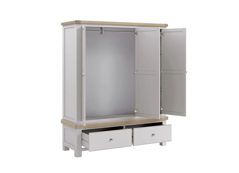 Salcombe Grey Triple Wardrobe - interior