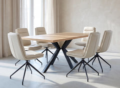 Bedford Oak Dining Table – Modern Matte Oak Dining Table
