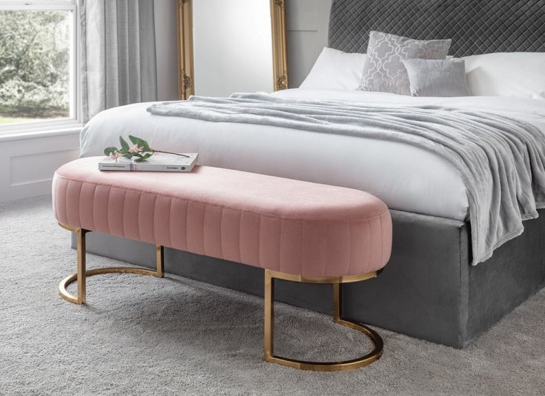 Harrogate Pink Bedroom Bench