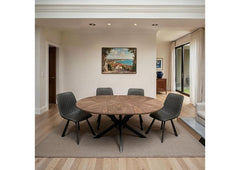 Hendrik Walnut Extending Dining Table & Retro Dining Chairs