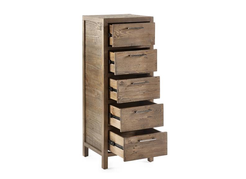 Heritage 5 Drawer Tall Chest - open