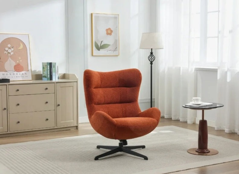 Jazz Occasional Chair – Terra Cotta, Winter Moss or Linen Fabric Accent Armchair