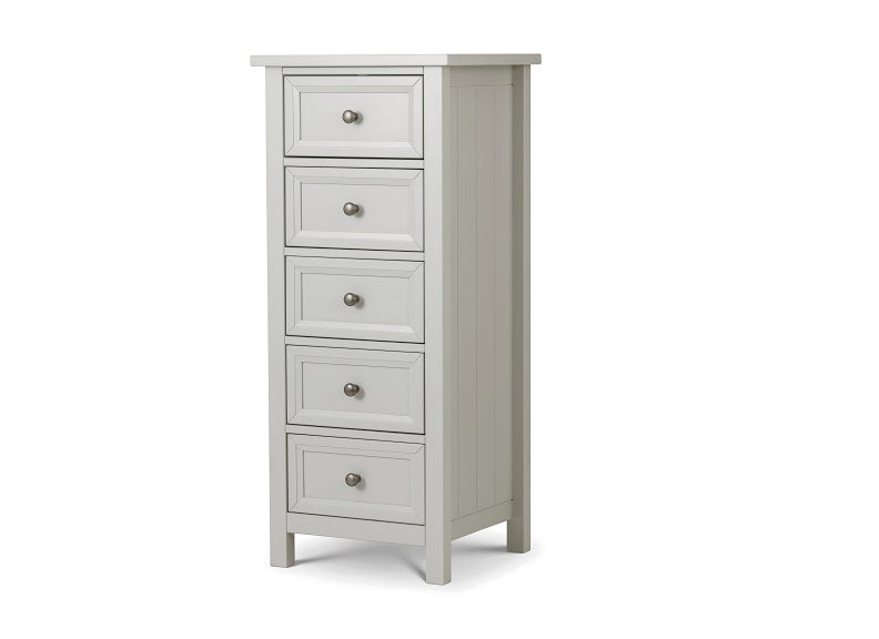 Maine Dove Grey Five Drawer chest