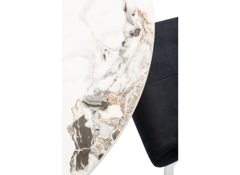 Jennis Round White Table - top