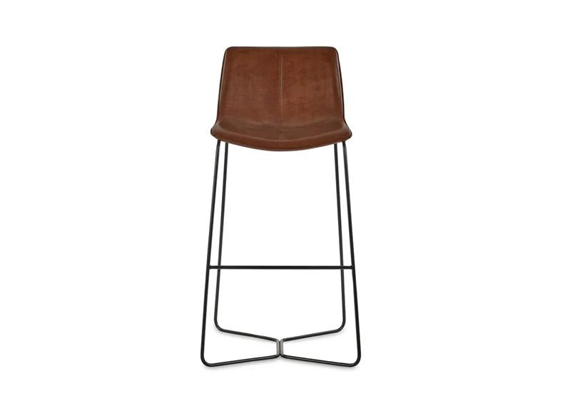 Joren Faux Leather Stool - front