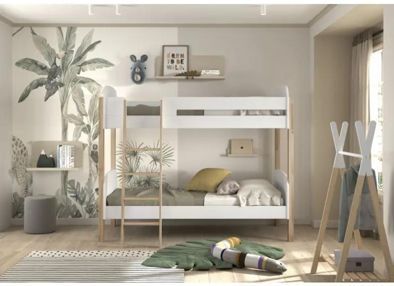 Kiddy White Bunk Bed - room - 2