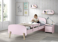 Kiddy Pink Bed With Safety Rail - 1