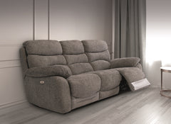 Layla Grey Chanel Fabric 3PP Sofa - room
