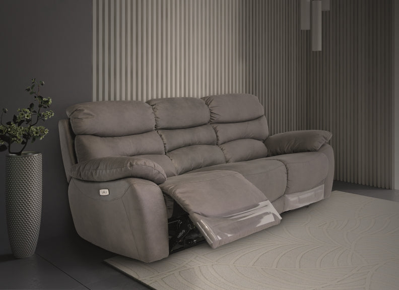 Layla Grey Soft Touch 3PP Sofa - room