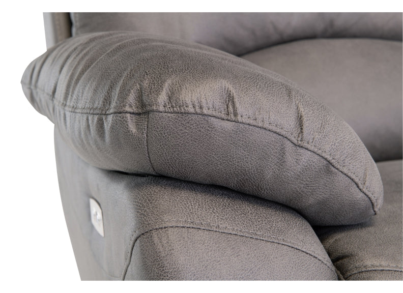 Layla Grey Soft Touch 3PP Sofa - armrest