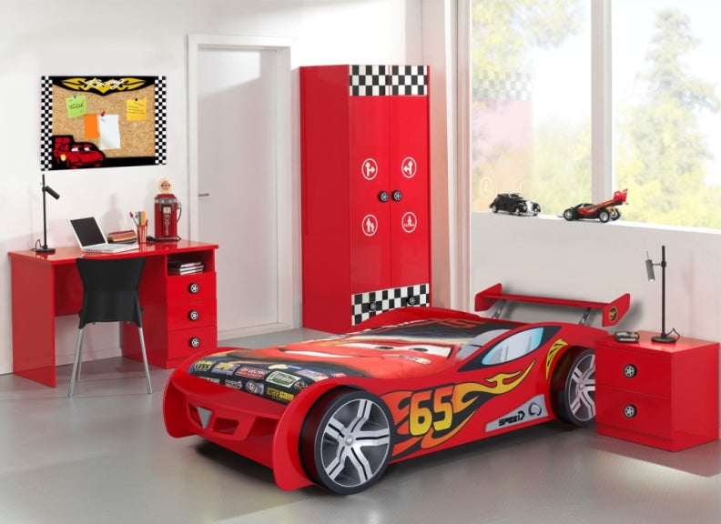 Lemans Red Racing Car Bed & Monza Furniture - 1