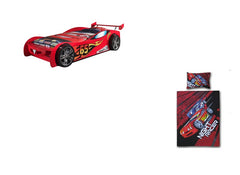 Lemans Red Racing Car Bed & Night Racer Duvet Set