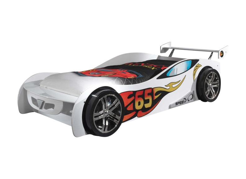 Lemans White Racing Car Bed 