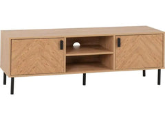 Leon Oak Effect TV Stand - 1