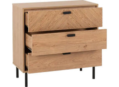 Lon Three Drawer Chest - open