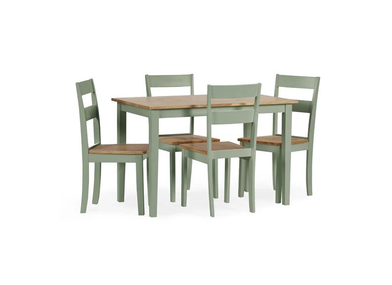Two Linwood Sage Dining Chairs