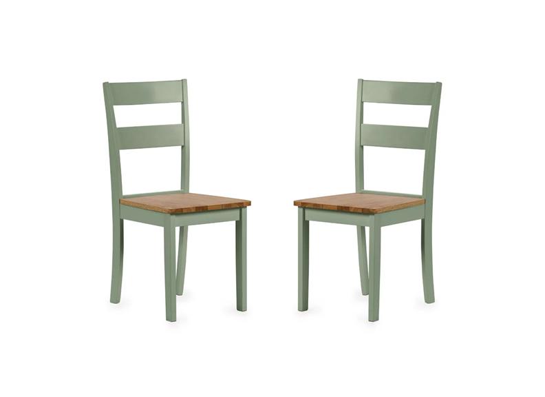 Two Linwood Sage Dining Chairs