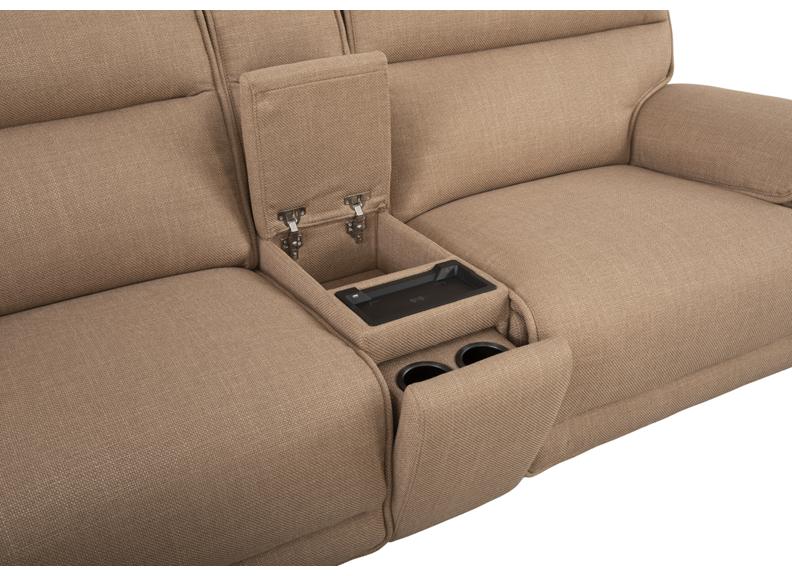 Louise Fabric Two Seat Powered Reclining 2PP Sofa – Polyester Electric Reclining Couch with Optional Charging/Beverage Console
