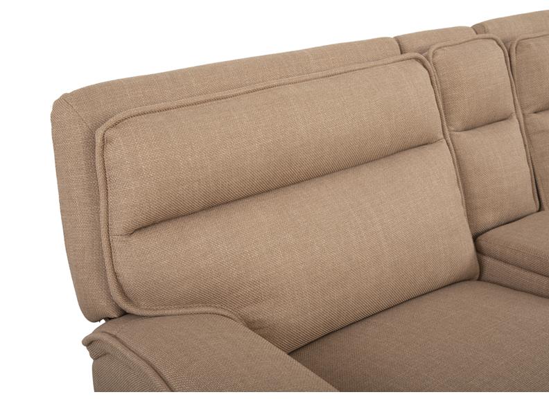 Louise Fabric Sectional Powered Corner Sofa – Polyester Electric Reclining Couch With Options
