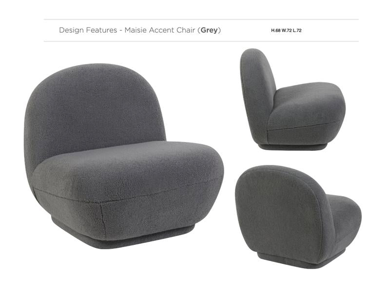 Maisie Grey Accent Chair - 3