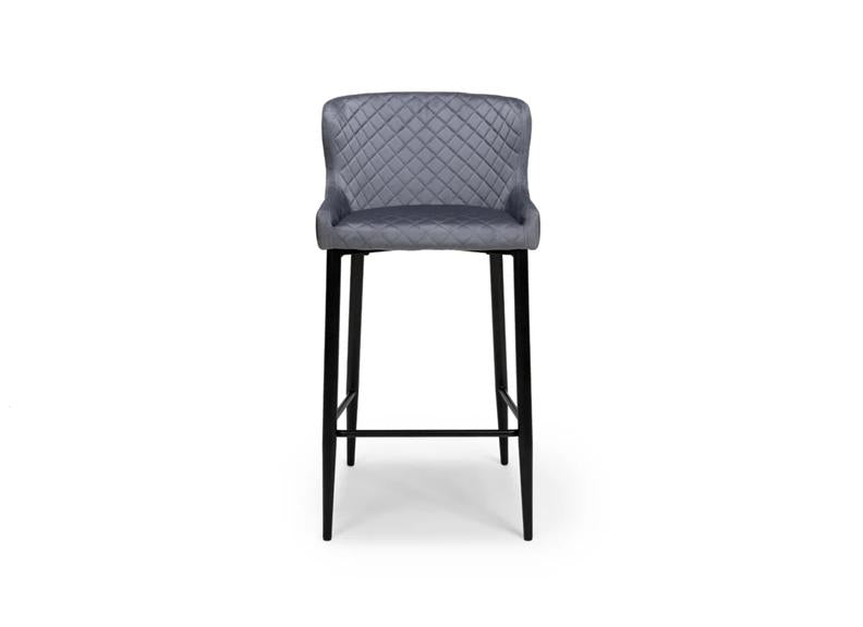 Two Malmo Velvet Bar Stools