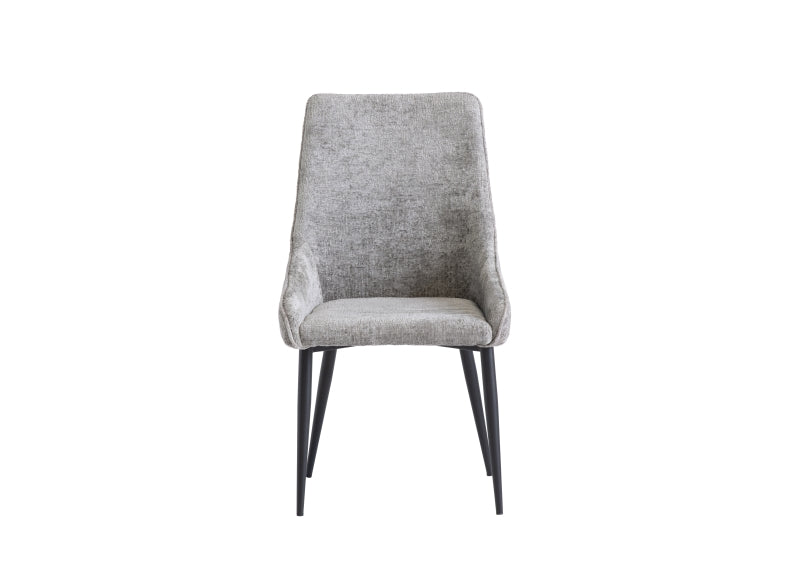 Mallory Grey Fabric Dining Chair - front