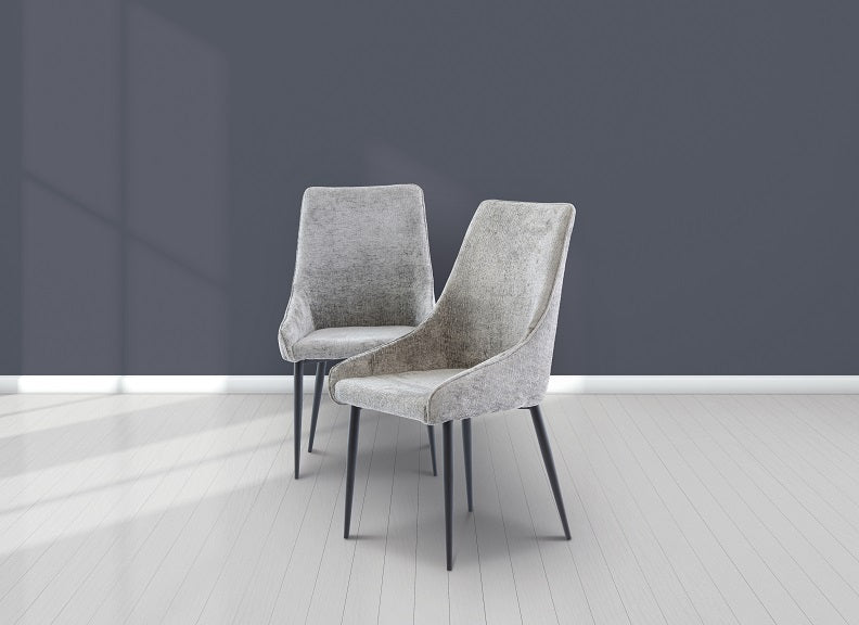 Mallory Grey Fabric Dining Chairs